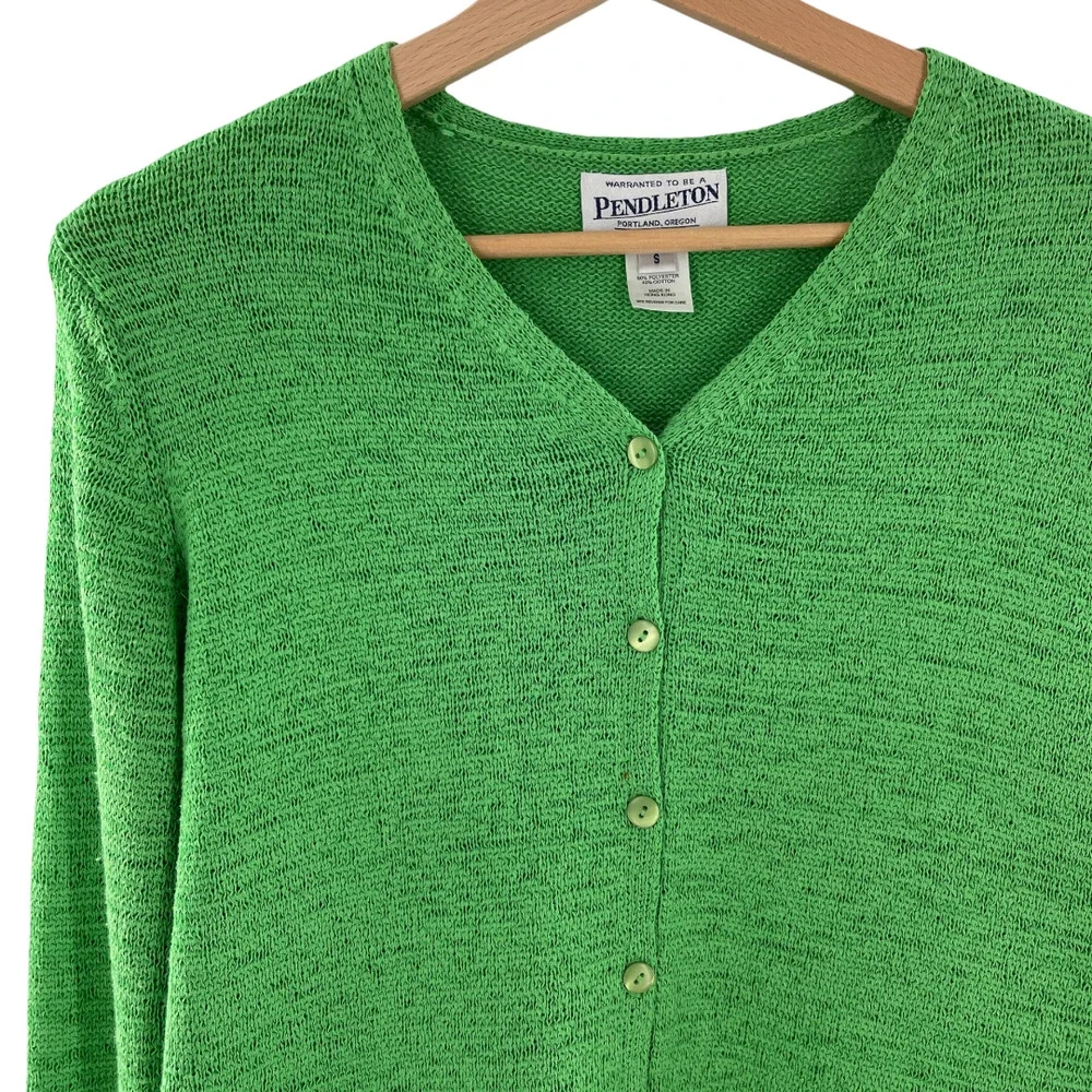 Pendleton Cotton Button Up Cardigan Small - Picture 4 of 5